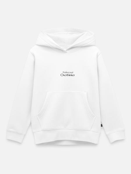 professional Overthinker Spruch - Kinder Premium Organic Hoodie - Weiß