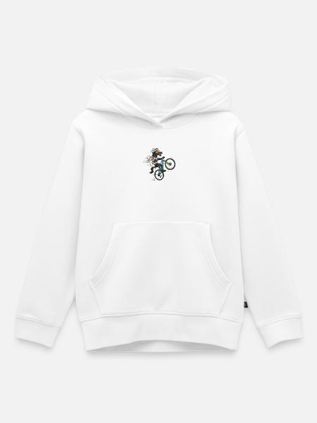Menorca Crazy Bike T-Shirt - Kinder Premium Organic Hoodie - Weiß