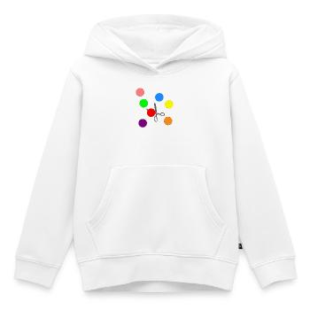 Confetti to cut out - Kids Premium Organic Hoodie - white - Front - AI Model Kid Female (0cm)