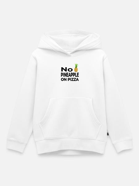 Pizza - Kinder Premium Organic Hoodie - Weiß