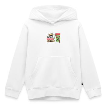 Reine du commerce d’or - Sweat Premium à capuche enfant bio - blanc - Devant - AI Model Kid Female (0cm)