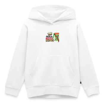 Roi du commerce de l’or - Sweat Premium à capuche enfant bio - blanc - Devant - AI Model Kid Female (0cm)