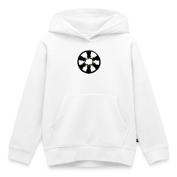 Katzenblick-Kreis: Augen aus der Dunkelheit - Kinder Premium Organic Hoodie - Weiß - Vorne - AI Model Kid Female (0cm)