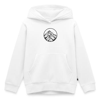Montagnes Alpes - Sweat Premium à capuche enfant bio - blanc - Devant - AI Model Kid Female (0cm)
