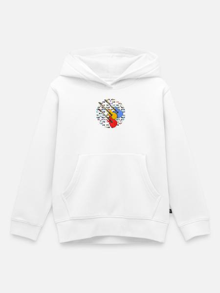 Gitarren - Kinder Premium Organic Hoodie - Weiß
