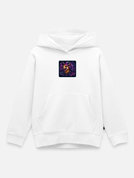 Einhorn Erdmännchen Party - Kinder Premium Organic Hoodie - Weiß