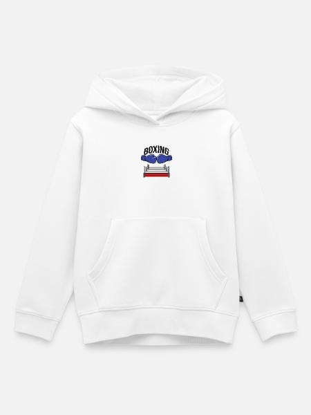 Boxen - Kinder Premium Organic Hoodie - Weiß
