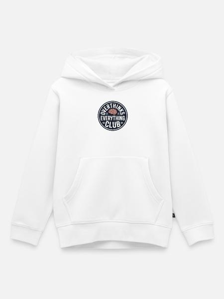 Overthinking lustiger Spruch - Kinder Premium Organic Hoodie - Weiß