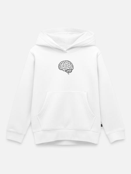 Gehirn - Kinder Premium Organic Hoodie - Weiß