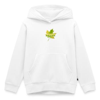 Ahornblatt Artur - Kinder Premium Organic Hoodie - Weiß - Vorne - AI Model Kid Female (0cm)