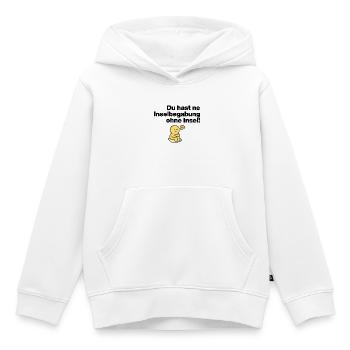TU AS UN TALENT D’ÎLE SANS ÎLE ! - Sweat Premium à capuche enfant bio - blanc - Devant - AI Model Kid Female (0cm)