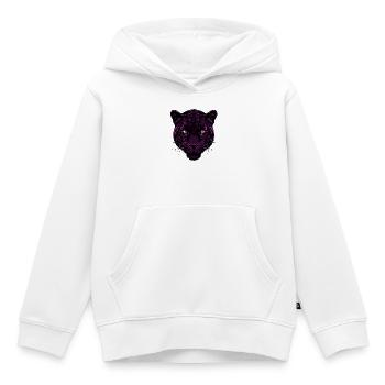 Violetter Tigerkopf - Kinder Premium Organic Hoodie - Weiß - Vorne - AI Model Kid Female (0cm)
