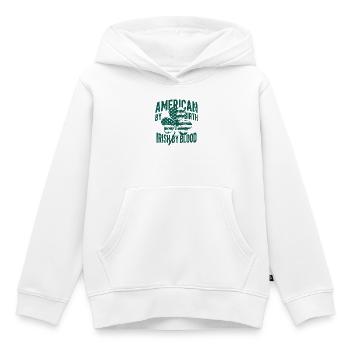 Irish by Blood, American by Birth - Kids Premium Organic Hoodie - white - Front - AI Model Kid Female (0cm)