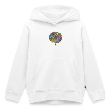 Blühende Koralle - Kinder Premium Organic Hoodie - Weiß - Vorne - AI Model Kid Female (0cm)