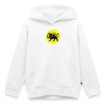 Lion Perse Symbole Iran - Sweat Premium à capuche enfant bio - blanc - Devant - AI Model Kid Female (0cm)