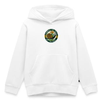 Umarme das Tempo, nicht das Rennen - Kinder Premium Organic Hoodie - Weiß - Vorne - AI Model Kid Female (0cm)