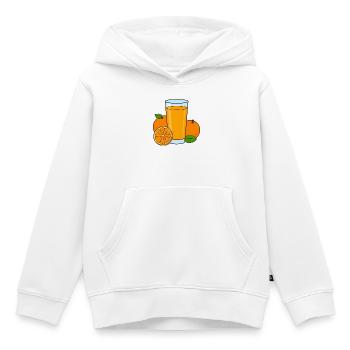 Jus d'orange - Sweat Premium à capuche enfant bio - blanc - Devant - AI Model Kid Female (0cm)