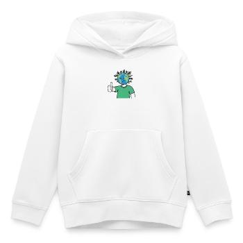 Terre Souriante Sauver et protéger la planète - Sweat Premium à capuche enfant bio - blanc - Devant - AI Model Kid Female (0cm)