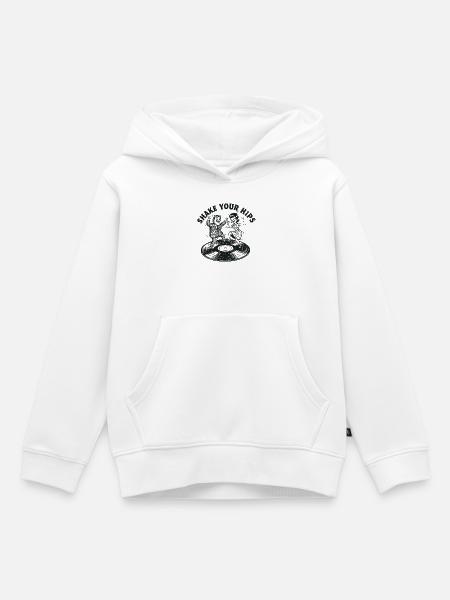 Shake Your Hips Vinyl Dance - Kinder Premium Organic Hoodie - Weiß