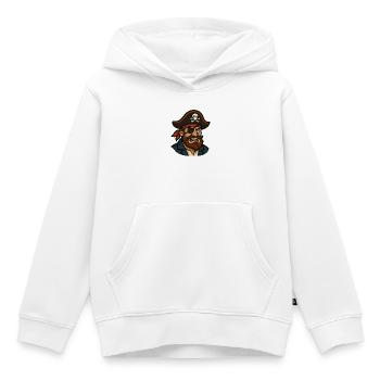 Piratenkapitän Augenklappe - Kinder Premium Organic Hoodie - Weiß - Vorne - AI Model Kid Female (0cm)