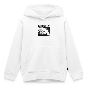Gravity is a myth - Kinder Premium Organic Hoodie - Weiß - Vorne - AI Model Kid Female (0cm)