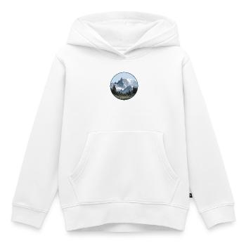 Mont-Blanc-Gebirgslandschaft - Kinder Premium Organic Hoodie - Weiß - Vorne - AI Model Kid Female (0cm)