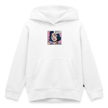 Warum ist es so kalt? - Kinder Premium Organic Hoodie - Weiß - Vorne - AI Model Kid Female (0cm)