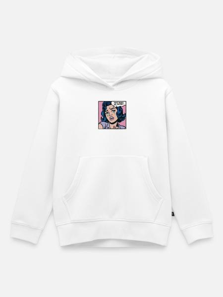 Warum muss er schnarchen? - Kinder Premium Organic Hoodie - Weiß