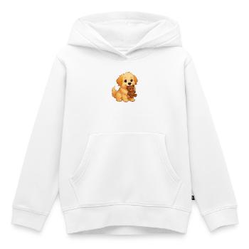 Fluffy findet verlorenes Spielzeug - Kinder Premium Organic Hoodie - Weiß - Vorne - AI Model Kid Female (0cm)