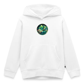 Drachenjunge im Regenwald - Kinder Premium Organic Hoodie - Weiß - Vorne - AI Model Kid Female (0cm)