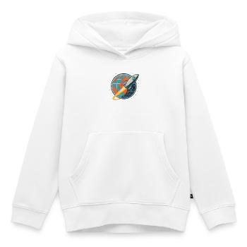 Raketenstart über Weltkugel - Kinder Premium Organic Hoodie - Weiß - Vorne - AI Model Kid Female (0cm)