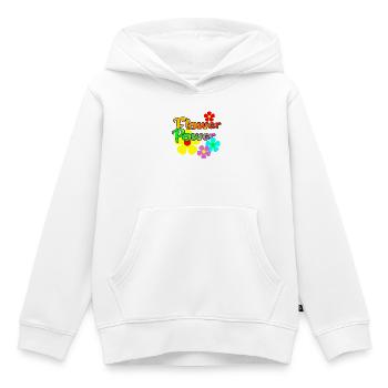 flower power - Kids Premium Organic Hoodie - white - Front - AI Model Kid Female (0cm)