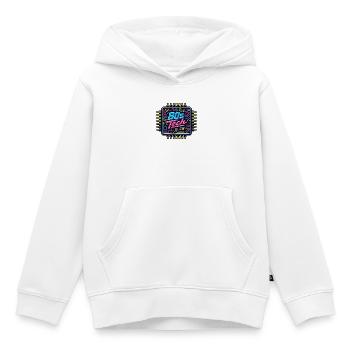 80s Tech Neon Chip - Kids Premium Organic Hoodie - white - Front - AI Model Kid Female (0cm)