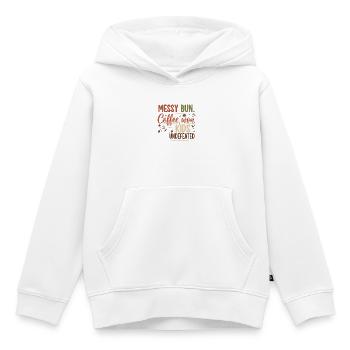 Unordentliches Brötchen, Kaffee gewonnen - Kinder Premium Organic Hoodie - Weiß - Vorne - AI Model Kid Female (0cm)