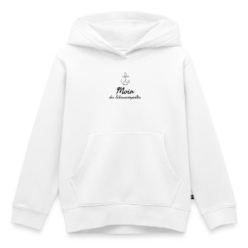 Moin plattdeutsches Schimpfwort mit Anker - Kinder Premium Organic Hoodie - Weiß - Vorne - AI Model Kid Female (0cm)