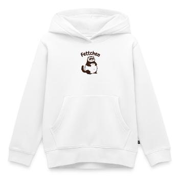 Furets - graisses avec un gros ventre - Sweat Premium à capuche enfant bio - blanc - Devant - AI Model Kid Female (0cm)