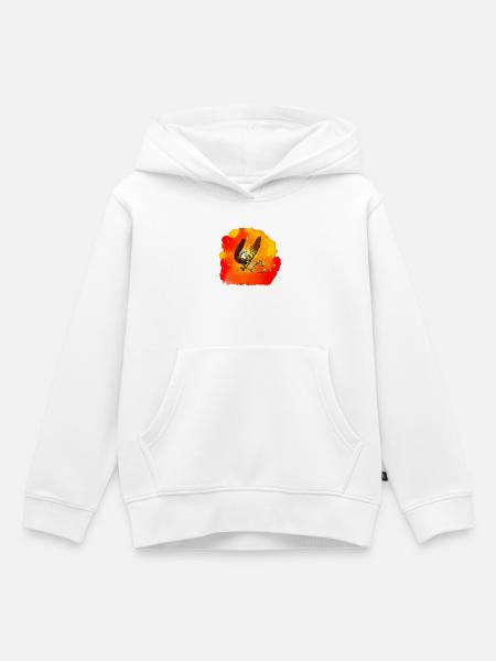 Stern-Sucher Greif - Kinder Premium Organic Hoodie - Weiß