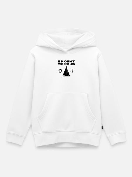 Segeln - Kinder Premium Organic Hoodie - Weiß