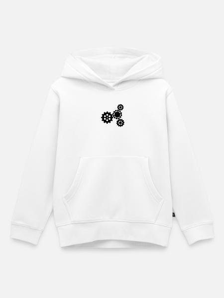 Zahnräder wachsen - Kinder Premium Organic Hoodie - Weiß