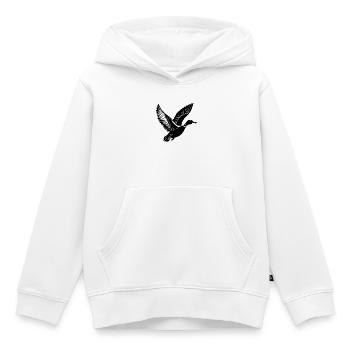 Fliegende Stockente - Kinder Premium Organic Hoodie - Weiß - Vorne - AI Model Kid Female (0cm)