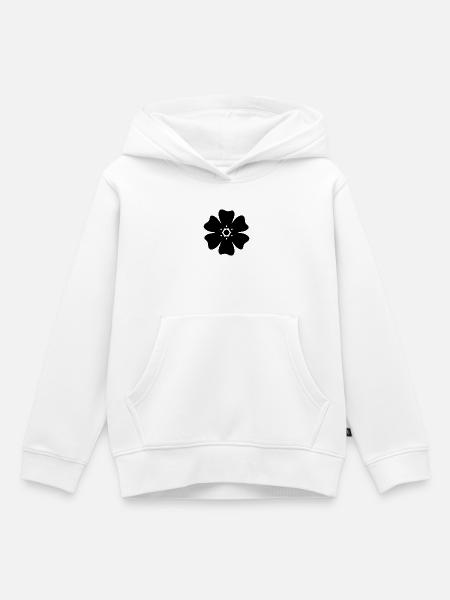 Blume - Kinder Premium Organic Hoodie - Weiß