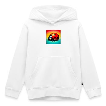 coccinelle - Sweat Premium à capuche enfant bio - blanc - Devant - AI Model Kid Female (0cm)