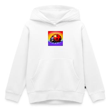 coccinelle - Sweat Premium à capuche enfant bio - blanc - Devant - AI Model Kid Female (0cm)
