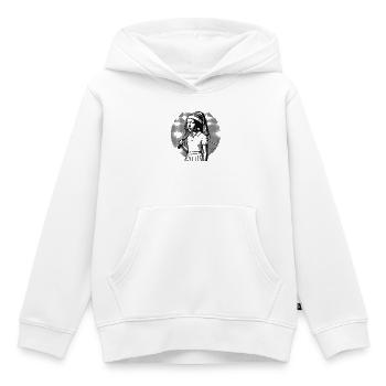 Tennis Art, Mädchen mit Ohrring Shirt, Hoodie, Bag - Kinder Premium Organic Hoodie - Weiß - Vorne - AI Model Kid Female (0cm)