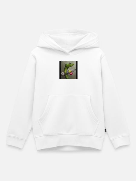Schlange und Elektrizität - Kinder Premium Organic Hoodie - Weiß