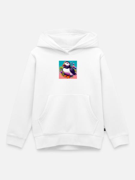 Papageitaucher - Kinder Premium Organic Hoodie - Weiß