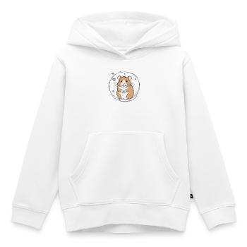 Hamster robuste - Sweat Premium à capuche enfant bio - blanc - Devant - AI Model Kid Female (0cm)