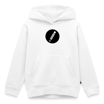 Pencil - Kids Premium Organic Hoodie - white - Front - AI Model Kid Female (0cm)