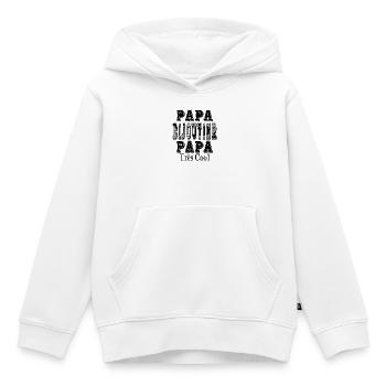  Papa Bijoutier Papa Très Cool - Sweat Premium à capuche enfant bio - blanc - Devant - AI Model Kid Female (0cm)