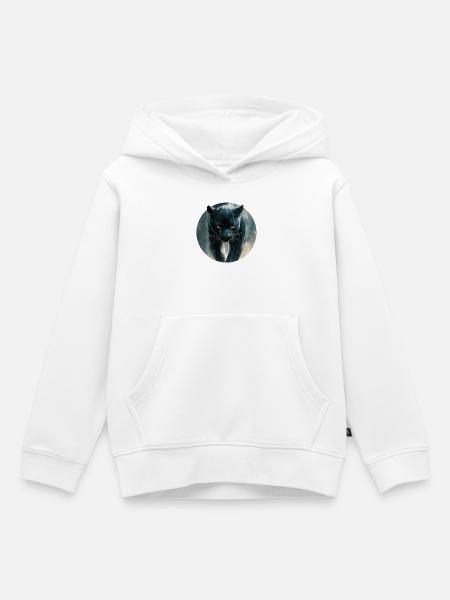 Design de Panthère noire - Kinder Premium Organic Hoodie - Weiß